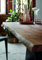 AX dining table - natural edged wood